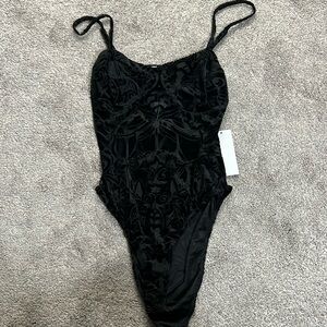 Velvet Black Body Suit